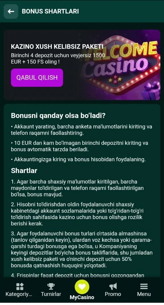 SpinBetter bonuslari — kazinomizning xush kelibsiz paketi